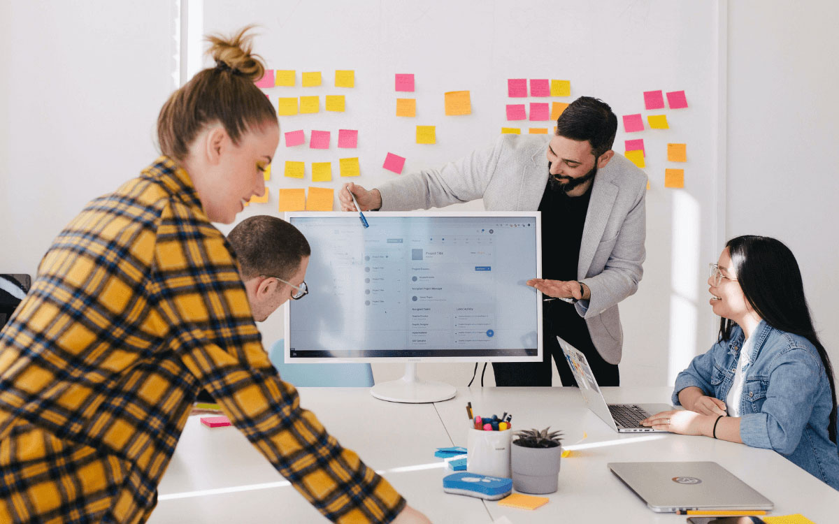 presenting a website design with a data focused approach