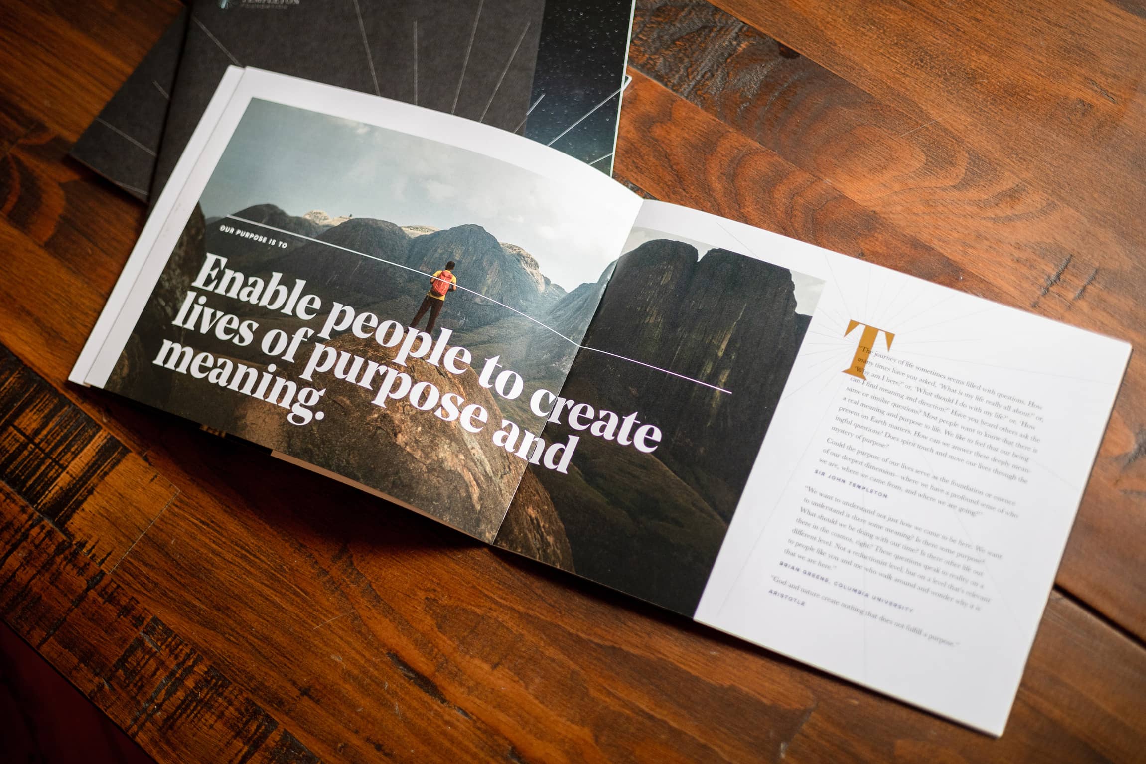 brand work done for the John Templeton Foundation to help create more unique messaging