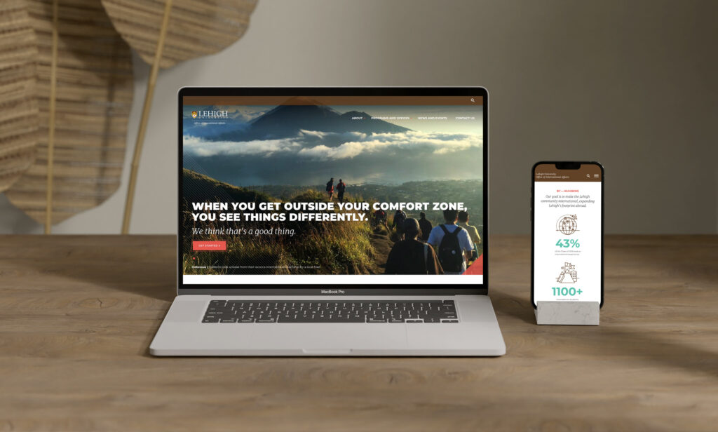 LOIA responsive design with a laptop and an iPhone mockup
