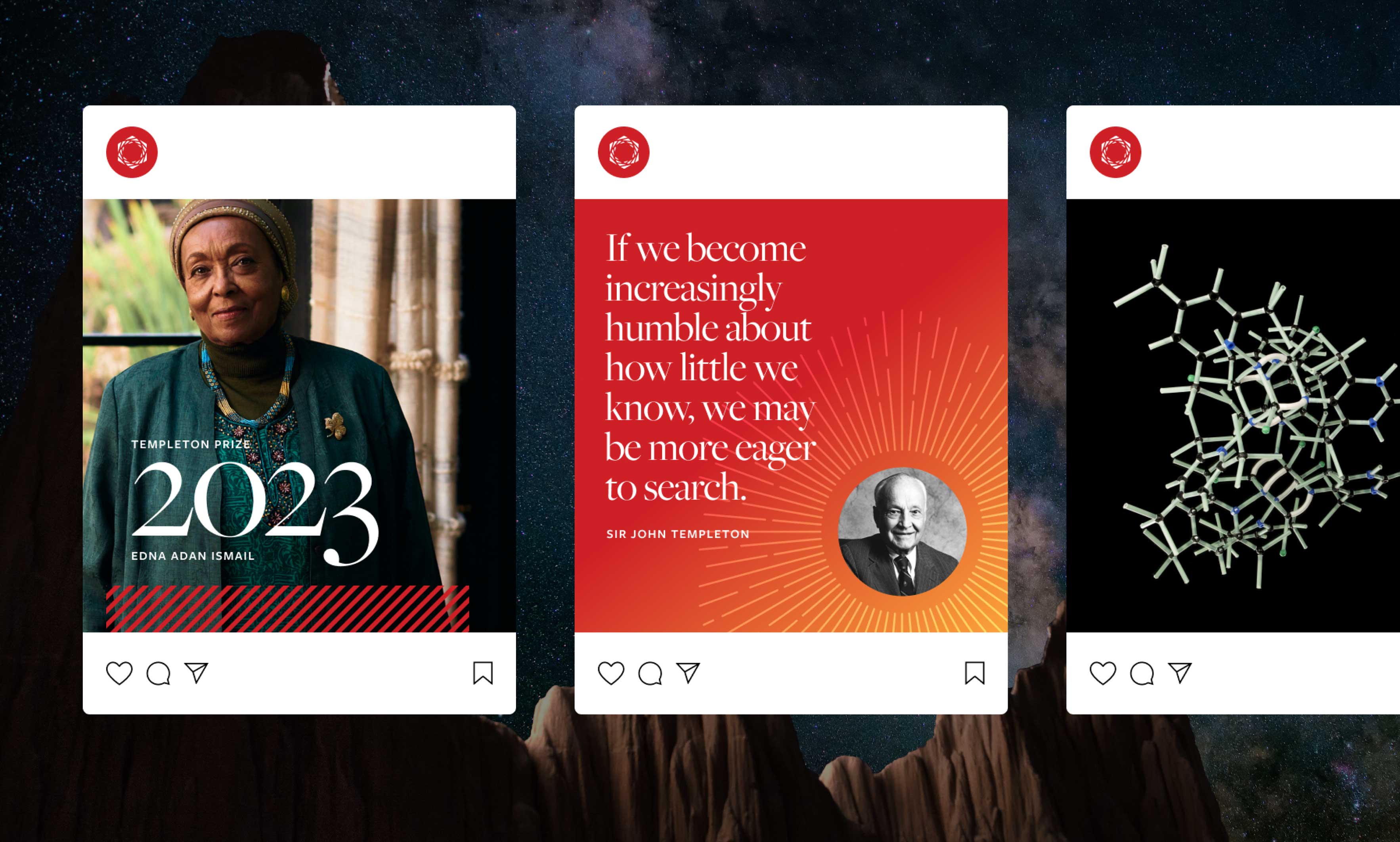 Templeton Prize social post design examples