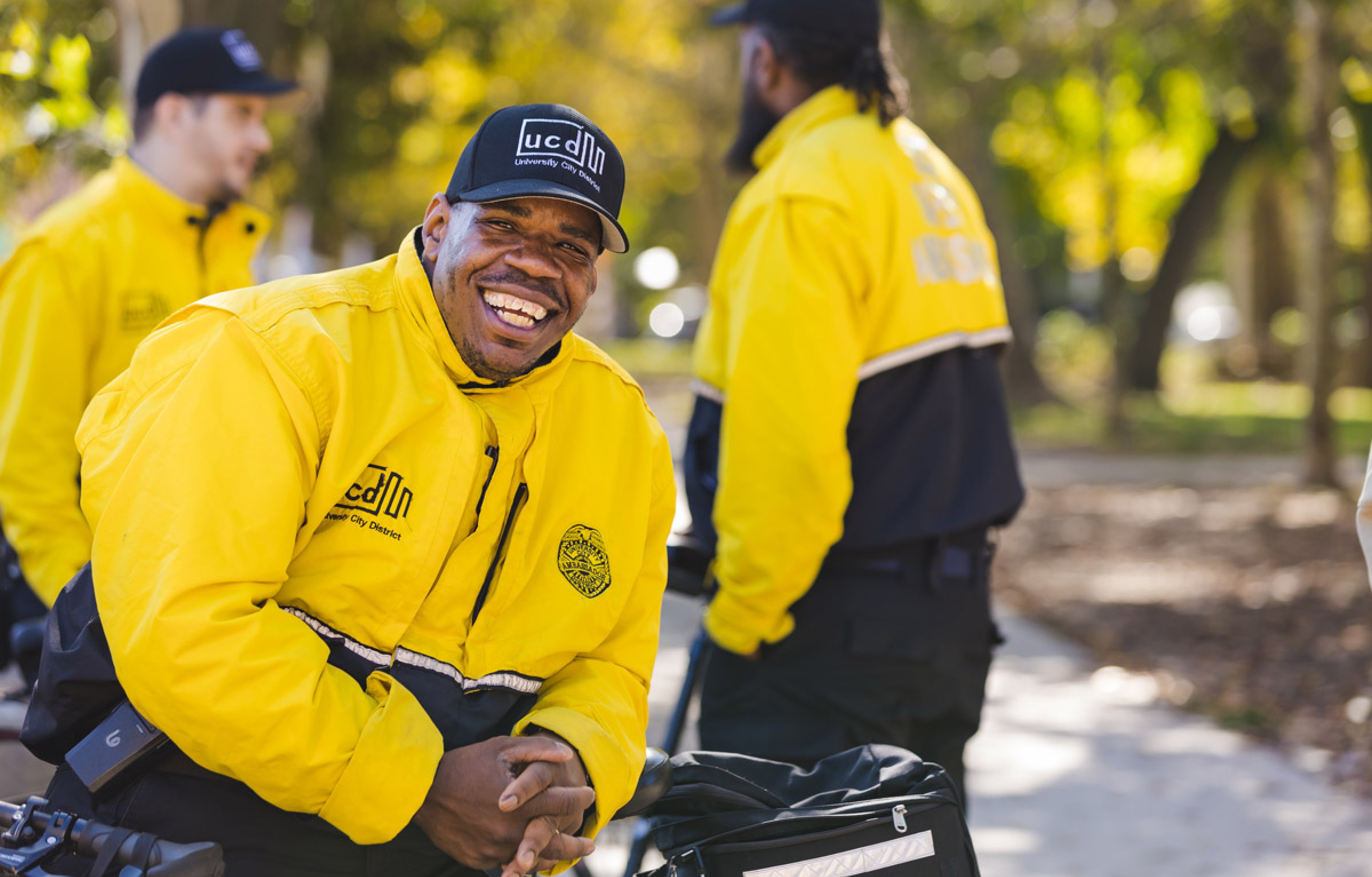 University City District patrol officer smiling.