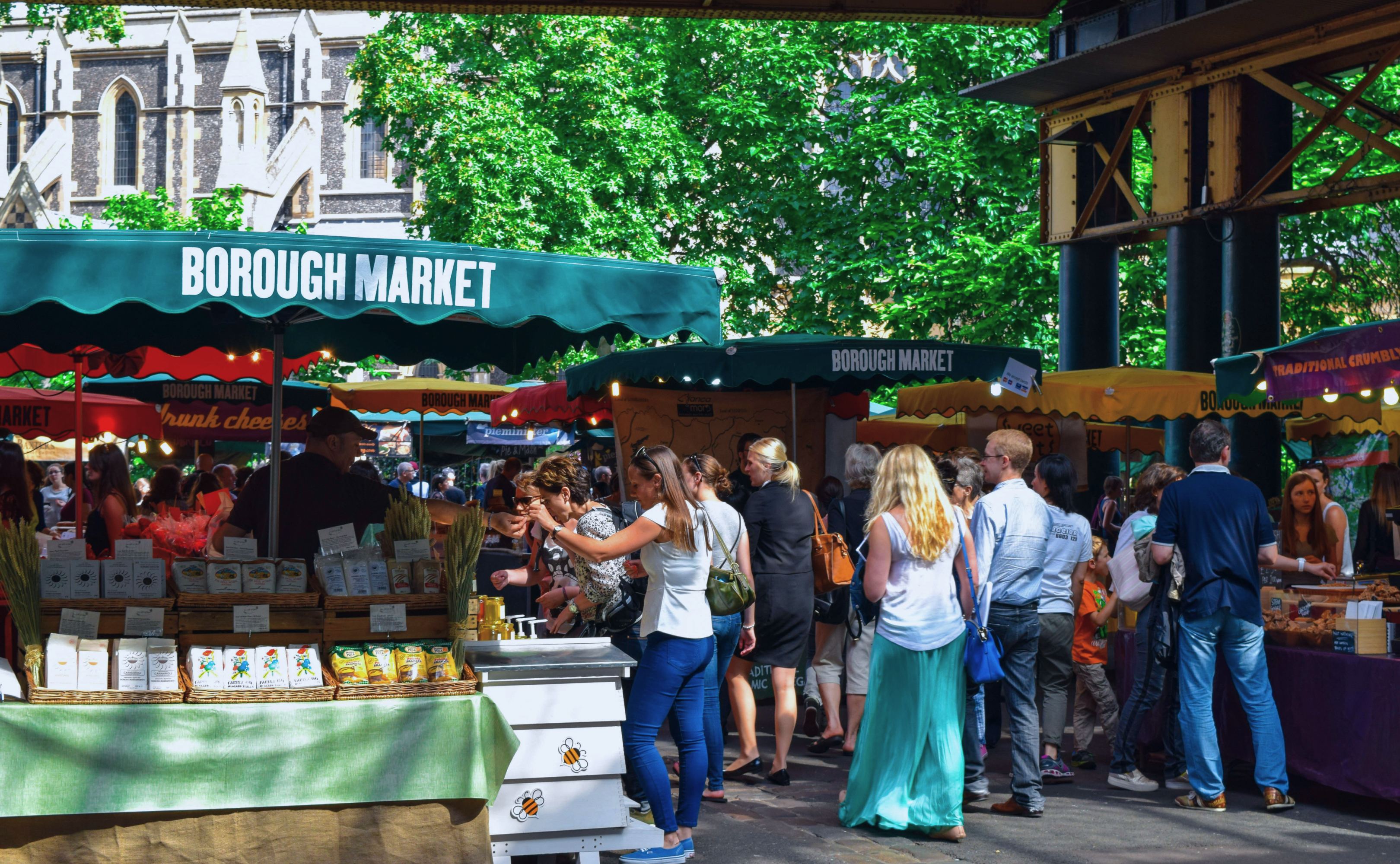People at a farmers market