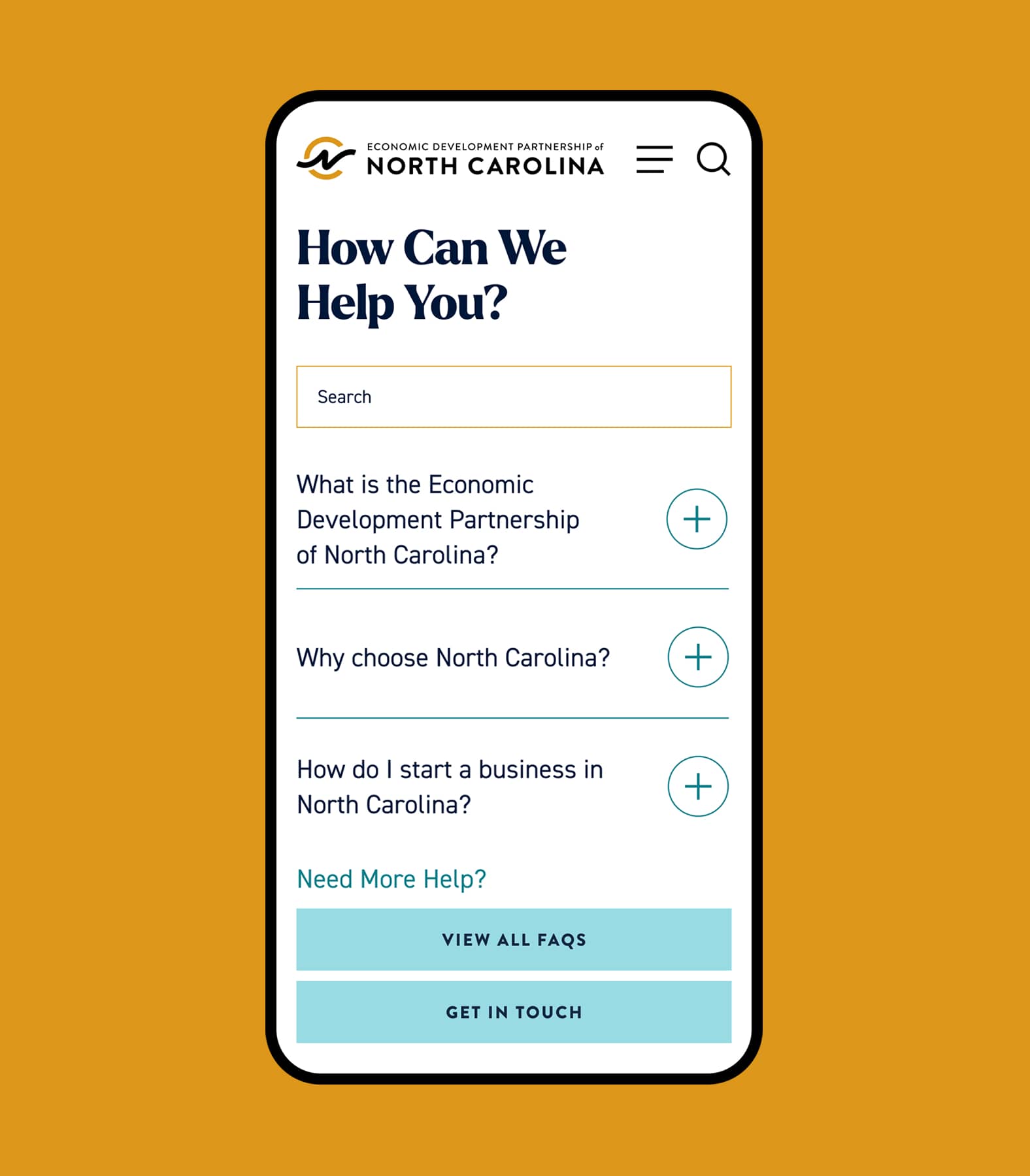 economic-development-partnership-of-north-carolina-FAQ-web-design-for-mobile