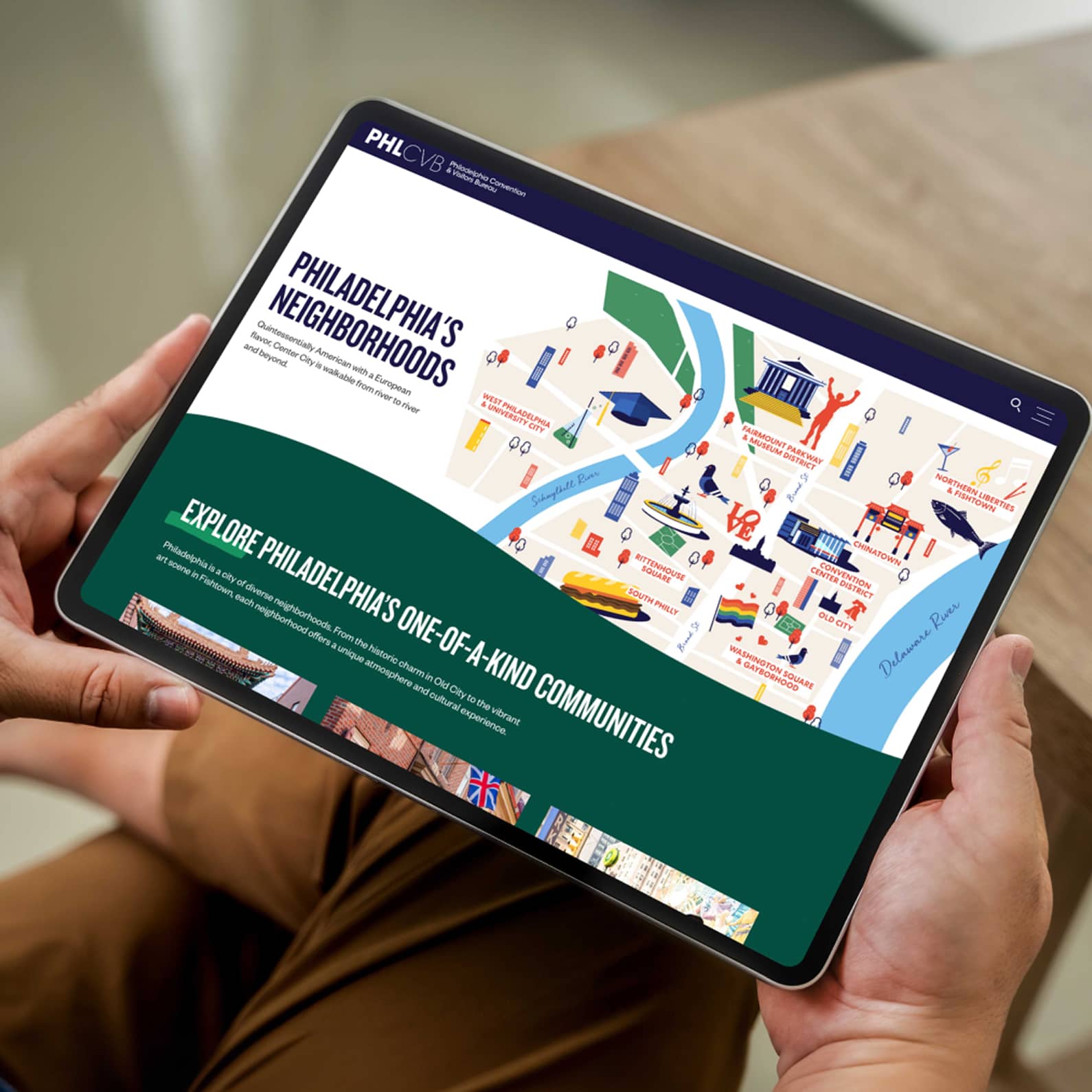 philadelphia convention & visitors bureau neighborhood map
