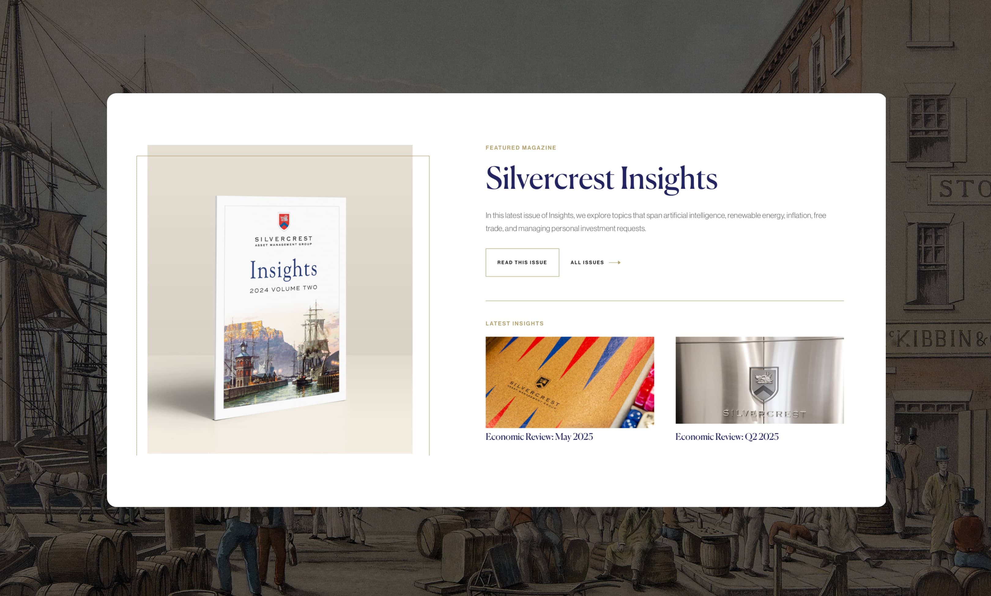 Flat design of the homepage