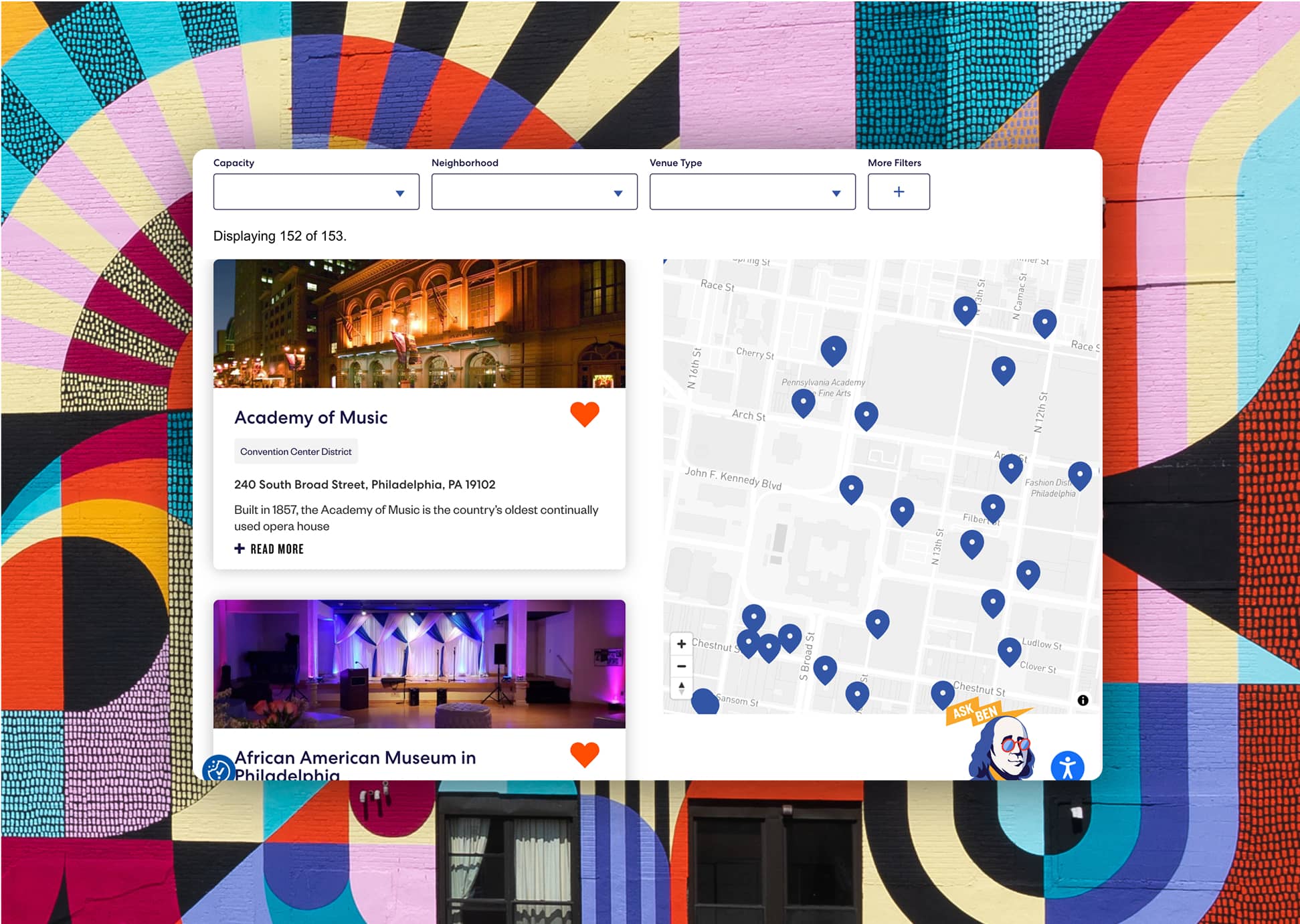PCVB Map Website Design