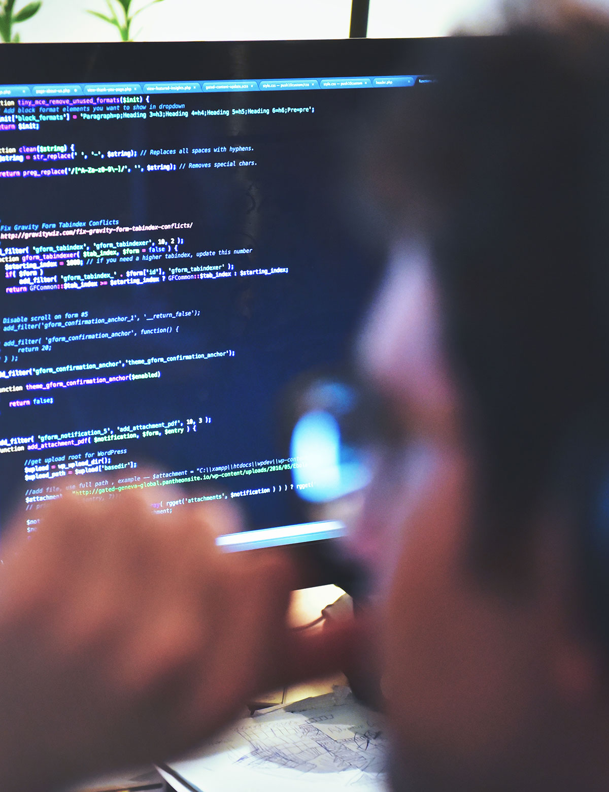 website maintenance developer debugging code