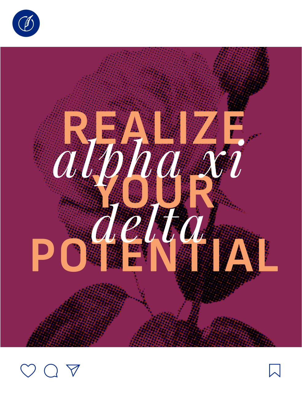 Alpha Xi Delta Branded Social Post