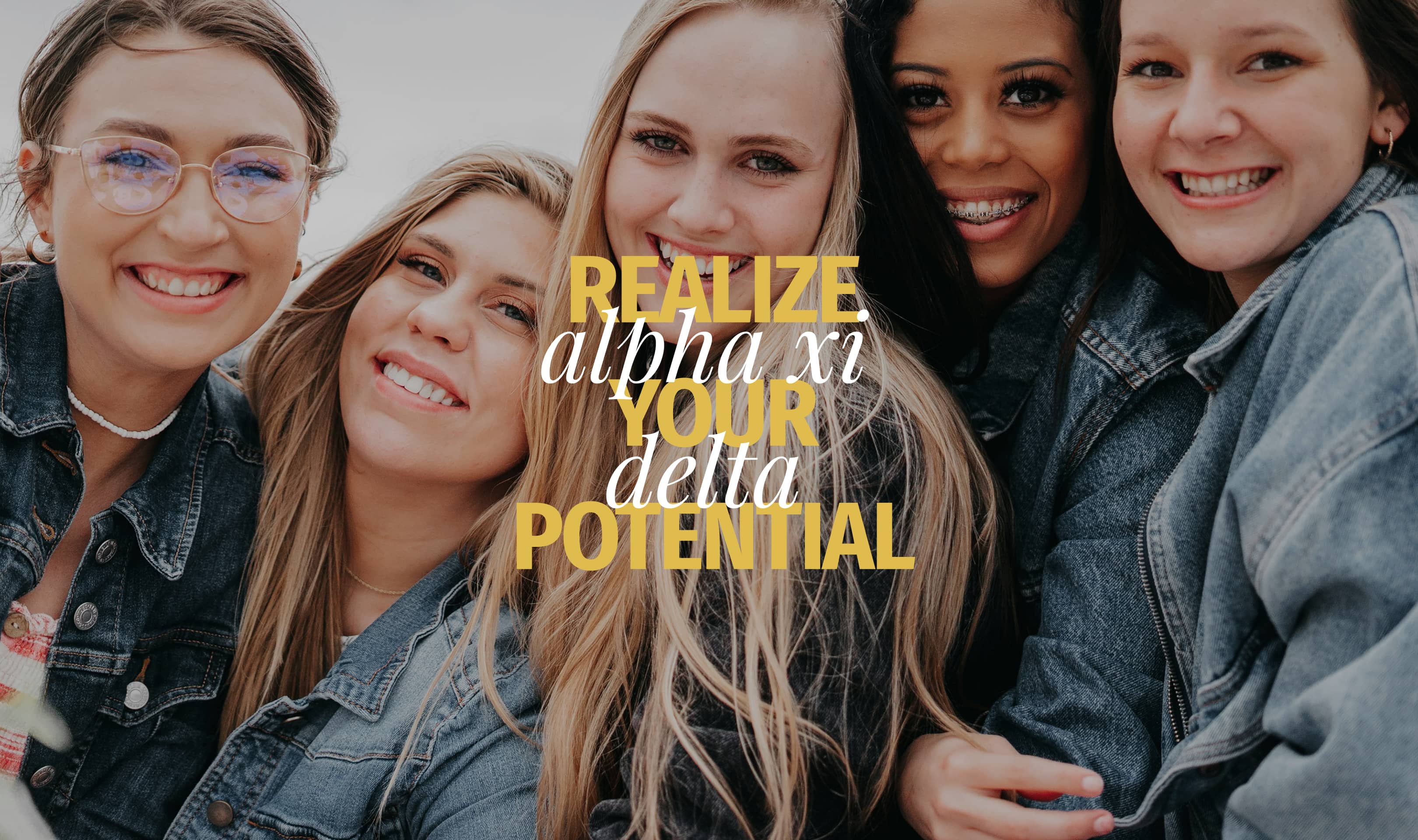 Alpha Xi Delta Branded Photography with Graphic Treatment