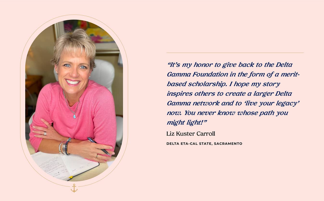 Delta Gamma website testimonal content block