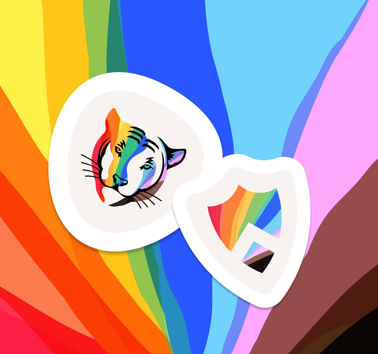 PUA Every Voice sticker flat mockup
