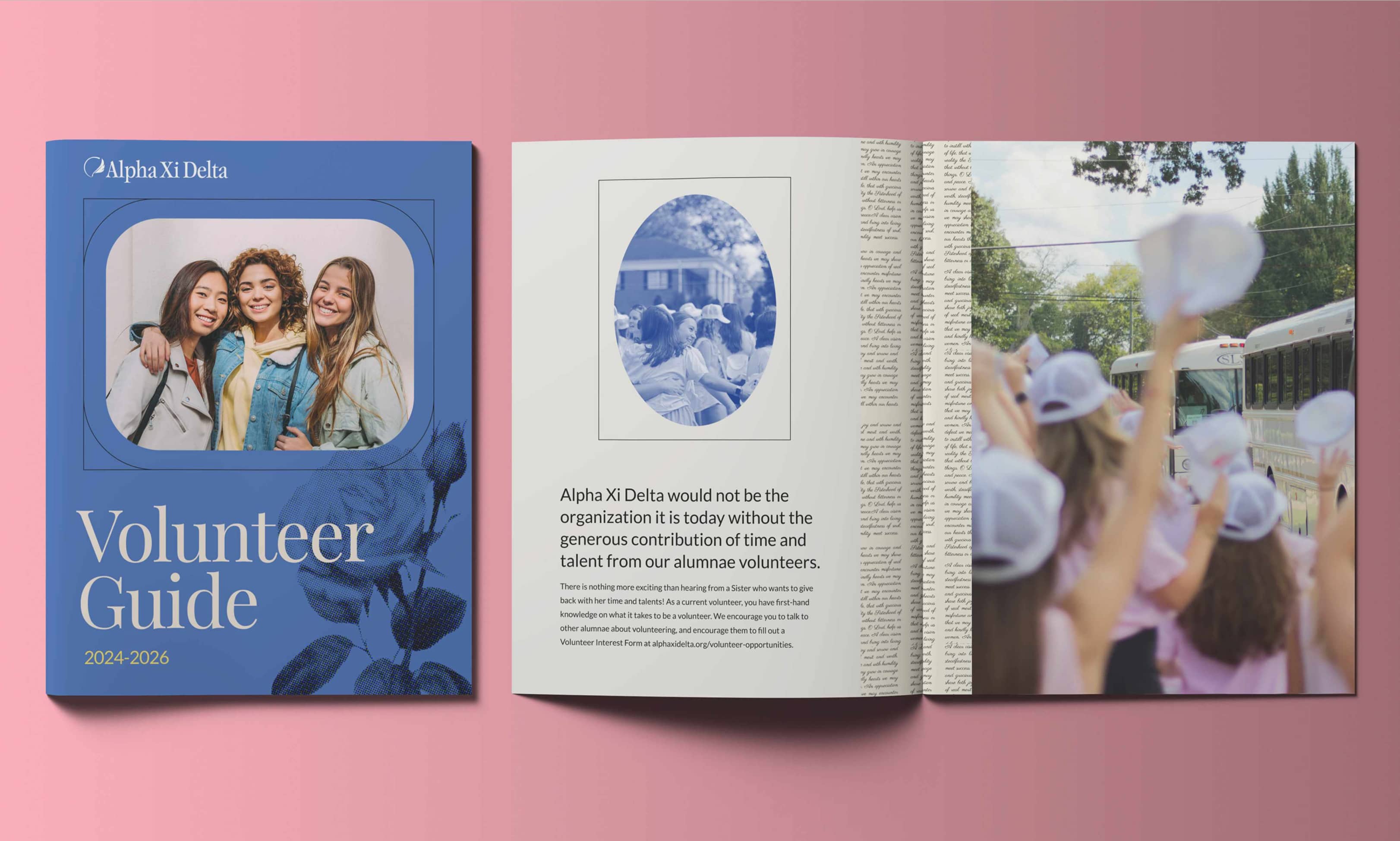 Alpha Xi Delta Visual Identity Application Brochure
