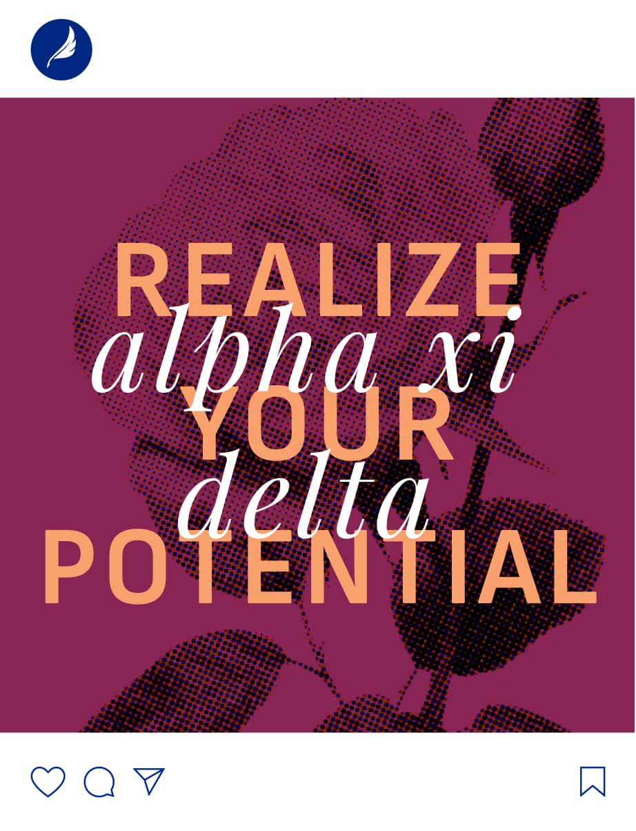 Alpha Xi Delta Designed Social Post by Push10
