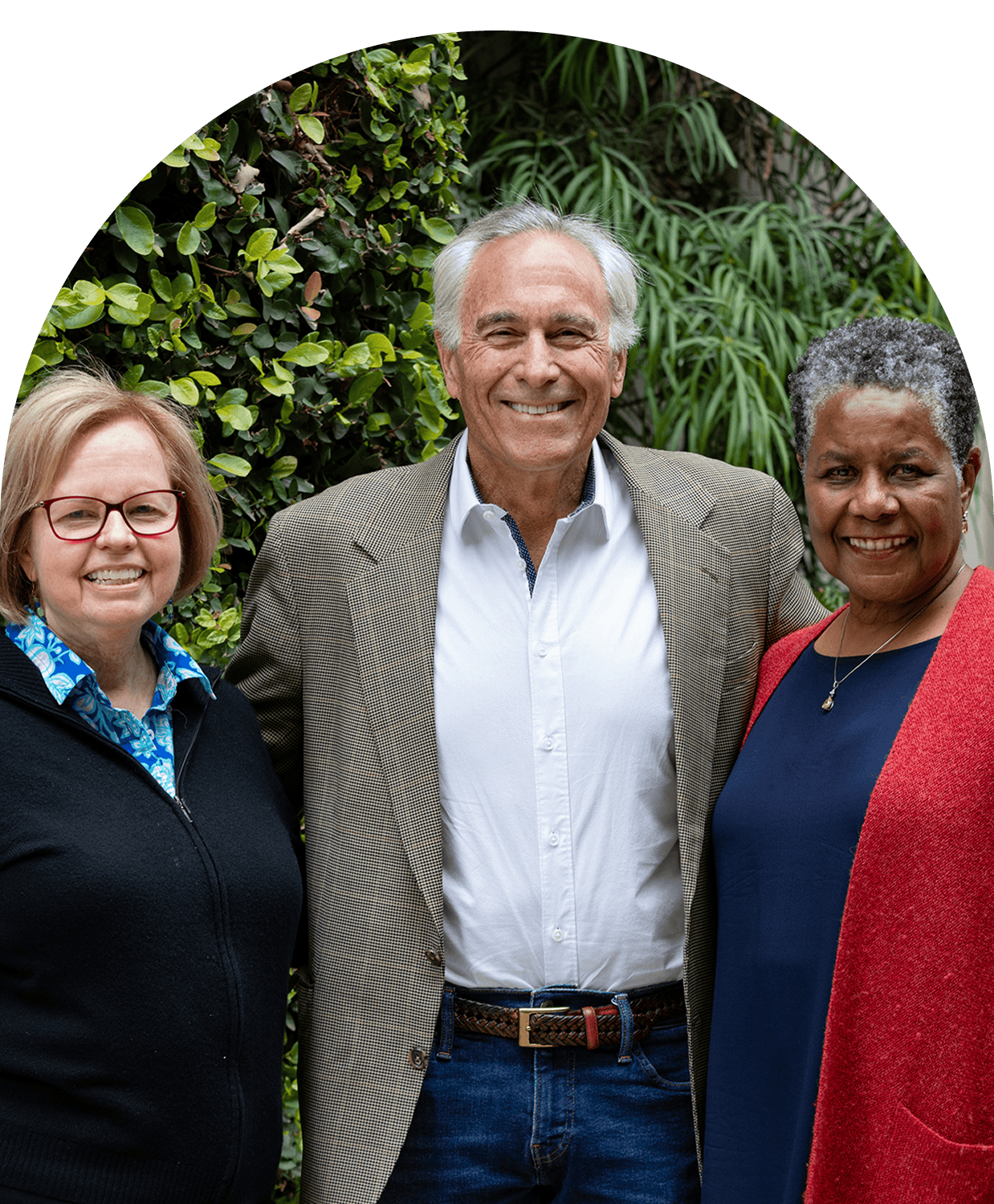 Image of PCF leaders framed in an arch.