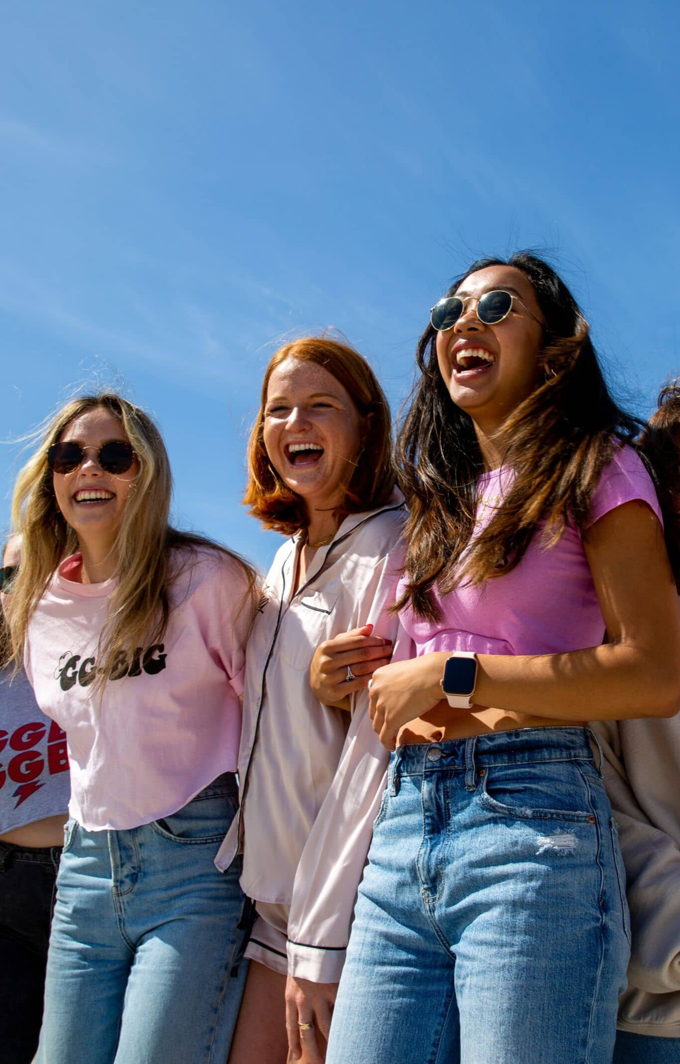 Kappa Delta Sorority Sisters posing for photo outside
