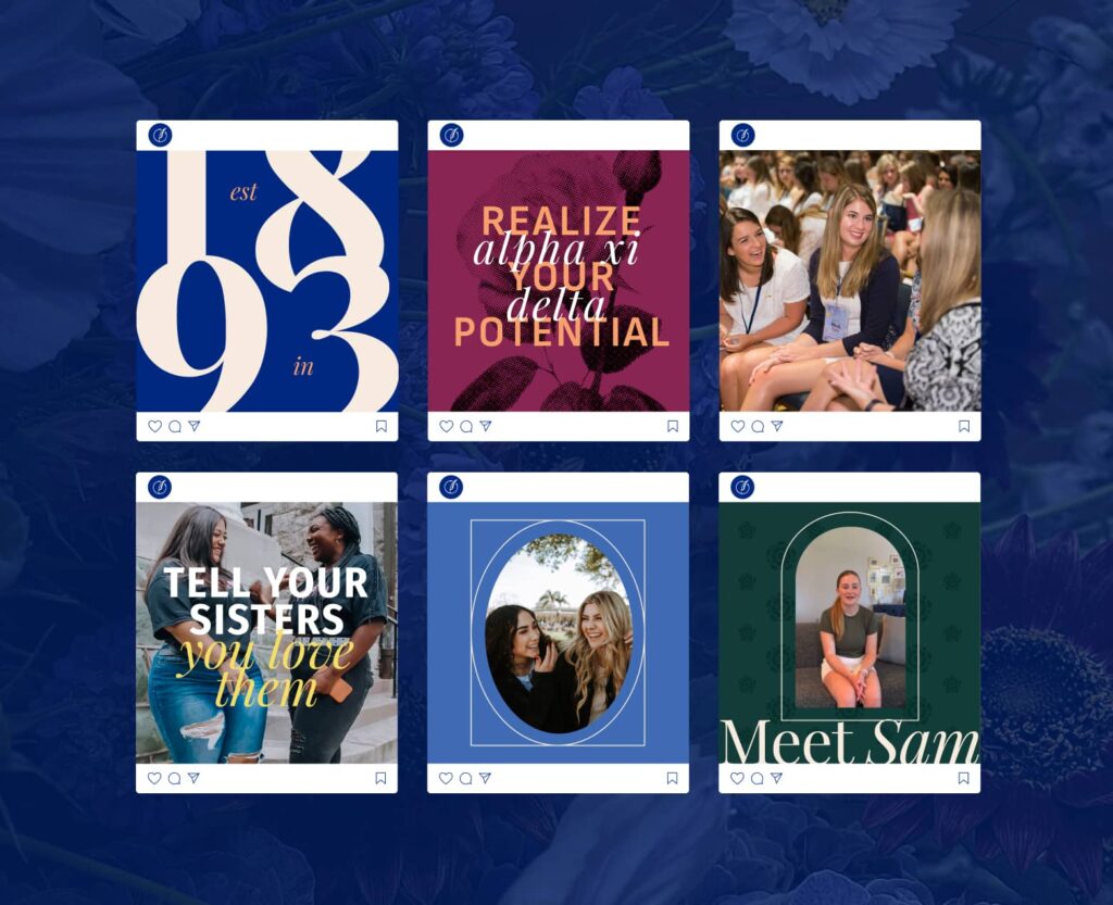Sorority social media brand design