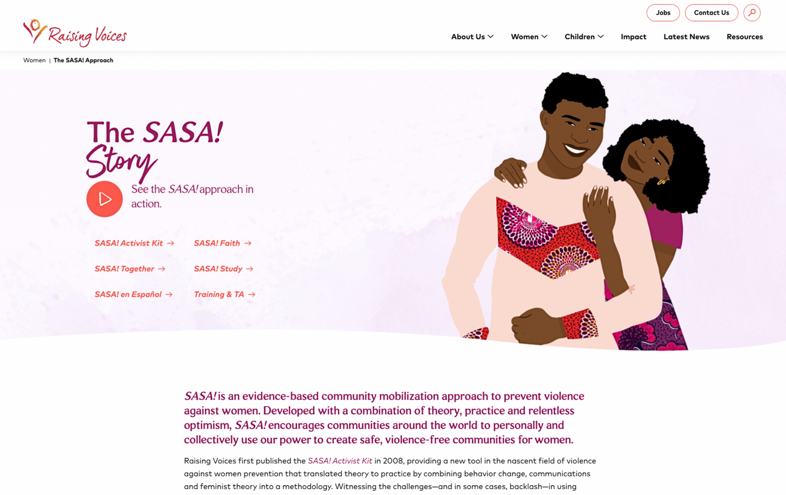 Raising Voices Sasa approach