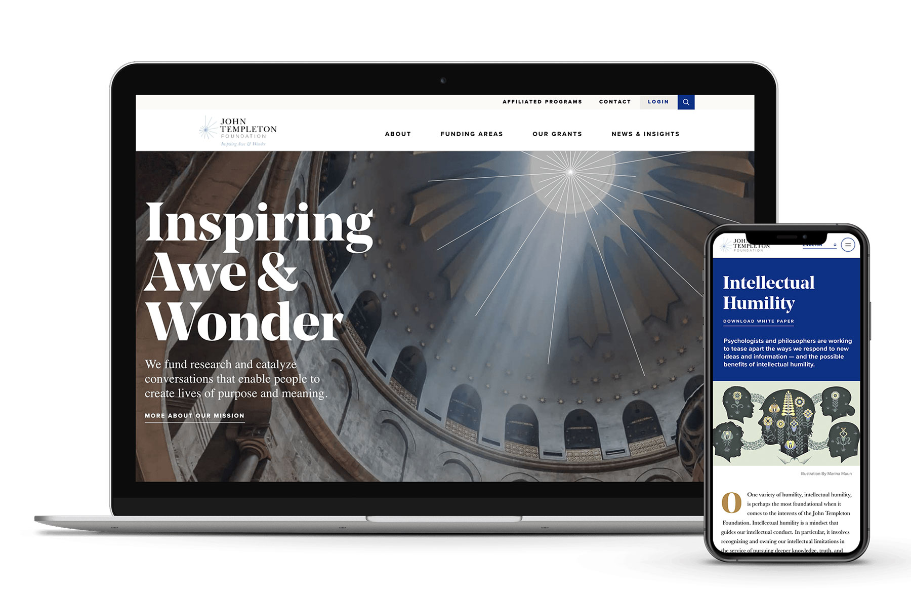 web design for john templeton foundation