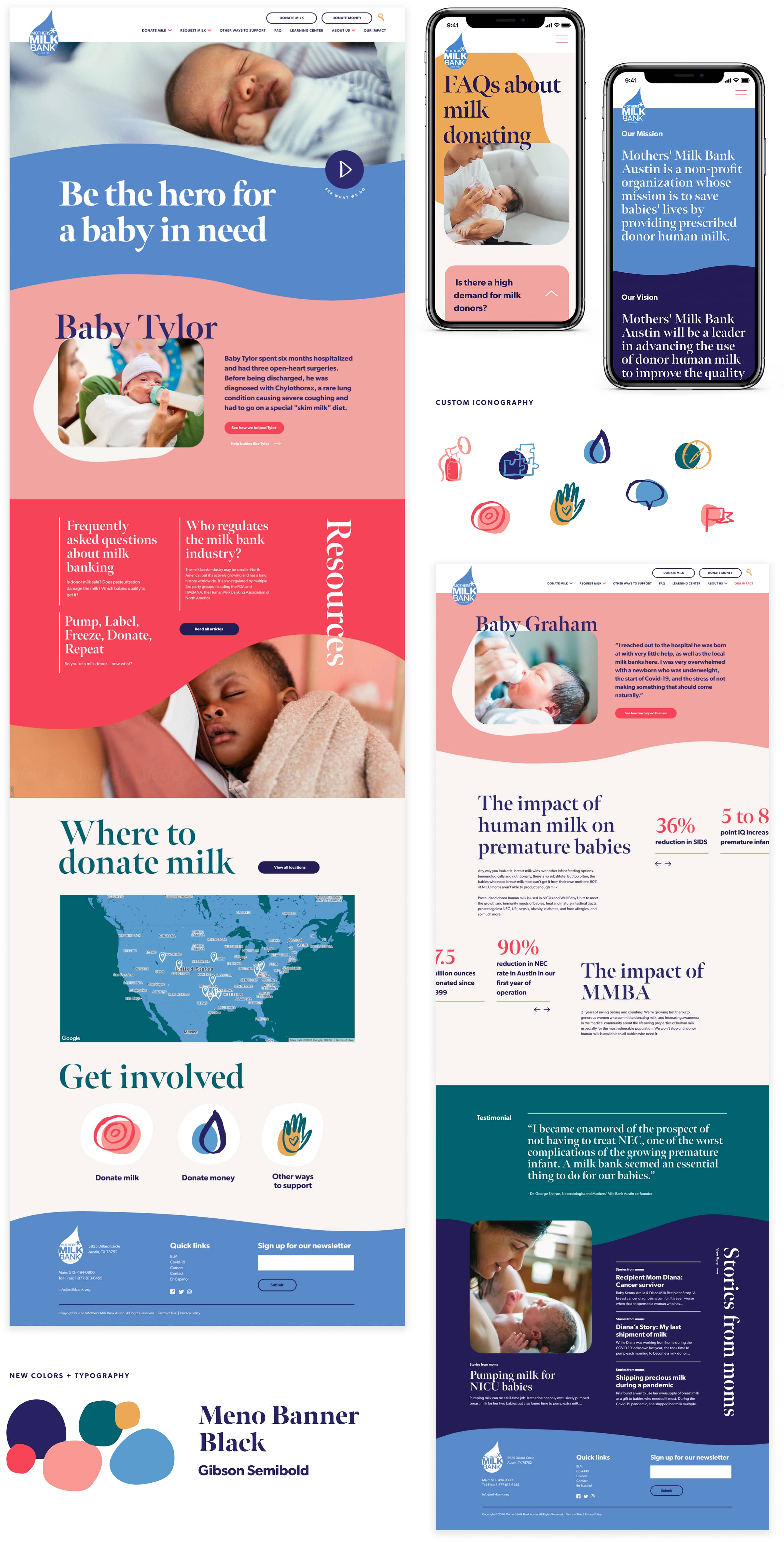 Milk Bank Austin Web Design Strategy