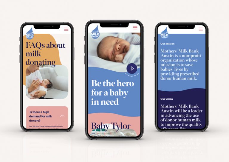 Milk Bank Austin Web Design Strategy Mobile