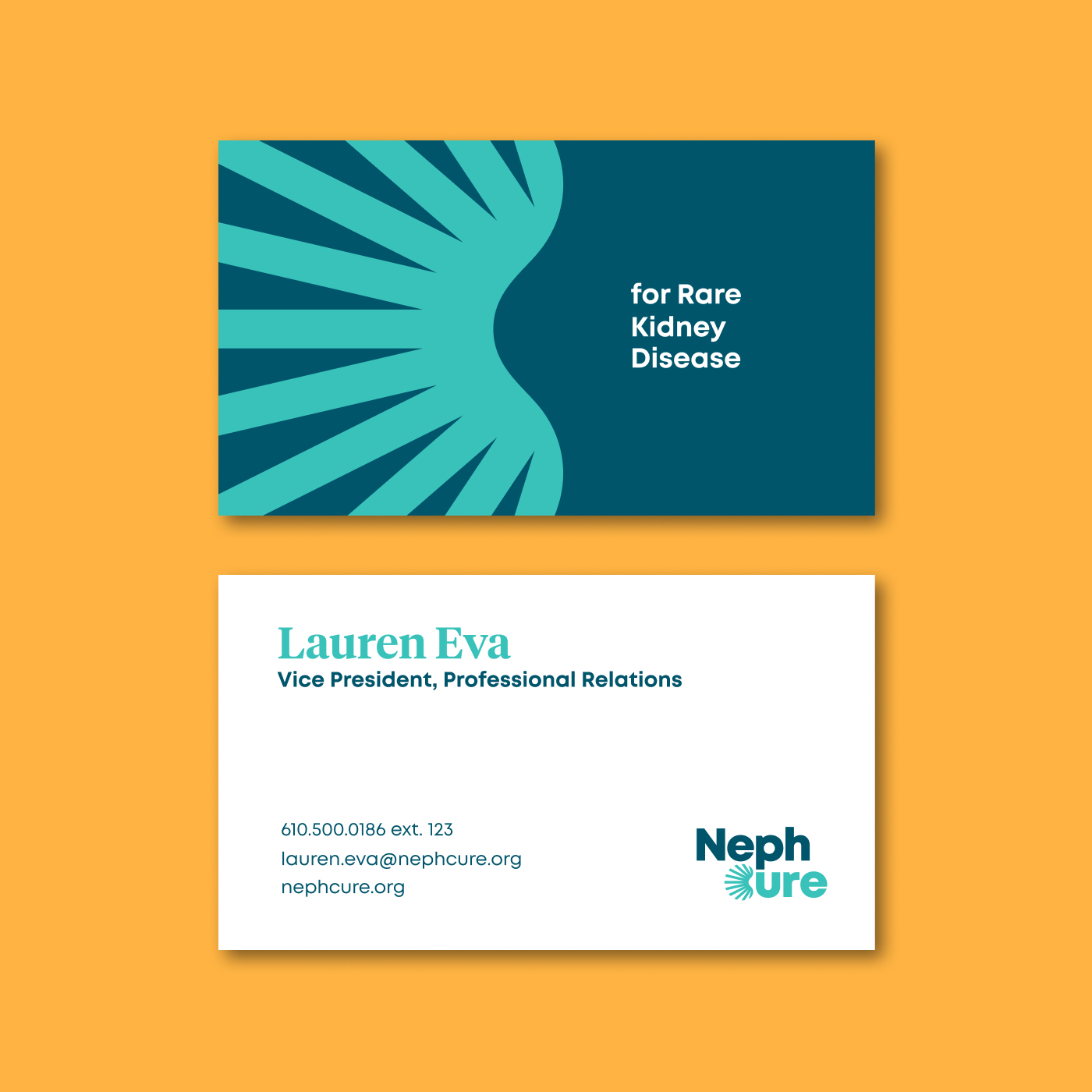 NephCure Push10 business card design