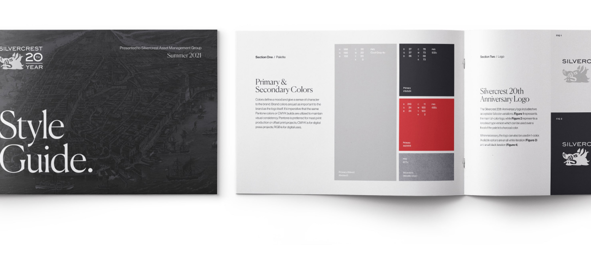 brand style guide for Silvercrest Financial 