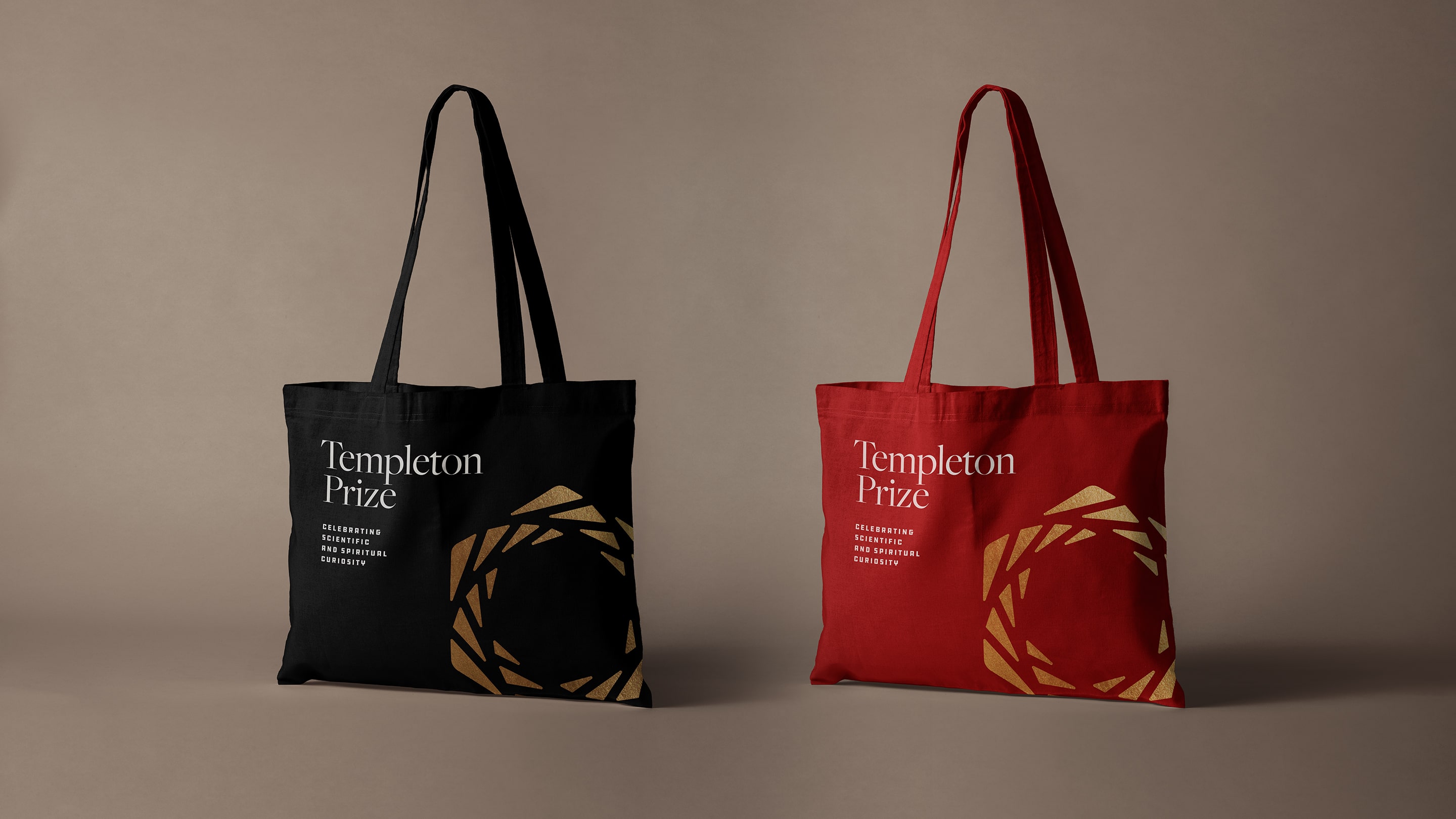 Brand identity design for Templeton Prize, an award honoring progress in science and spirituality